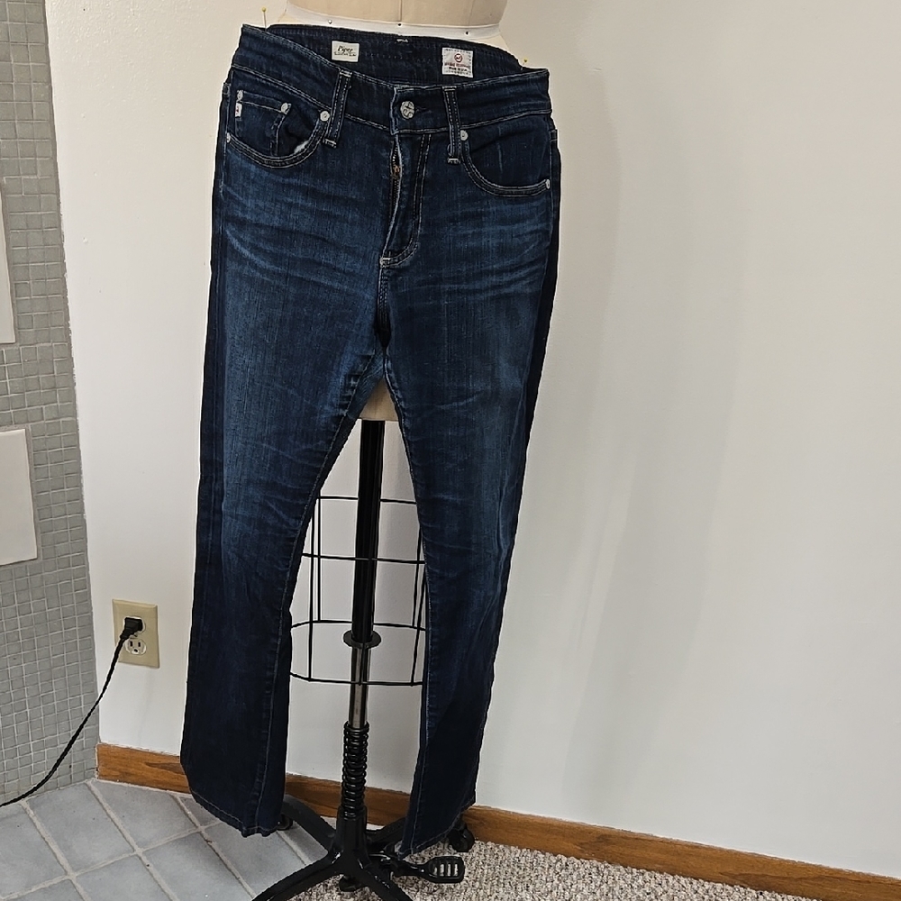 Ag Adriano Goldschmied Blue Straight Leg Jeans